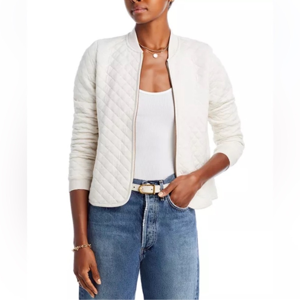 Marine Layer Corbet Quilted Bomber Jacket in Oatmeal sz S Price Firm!